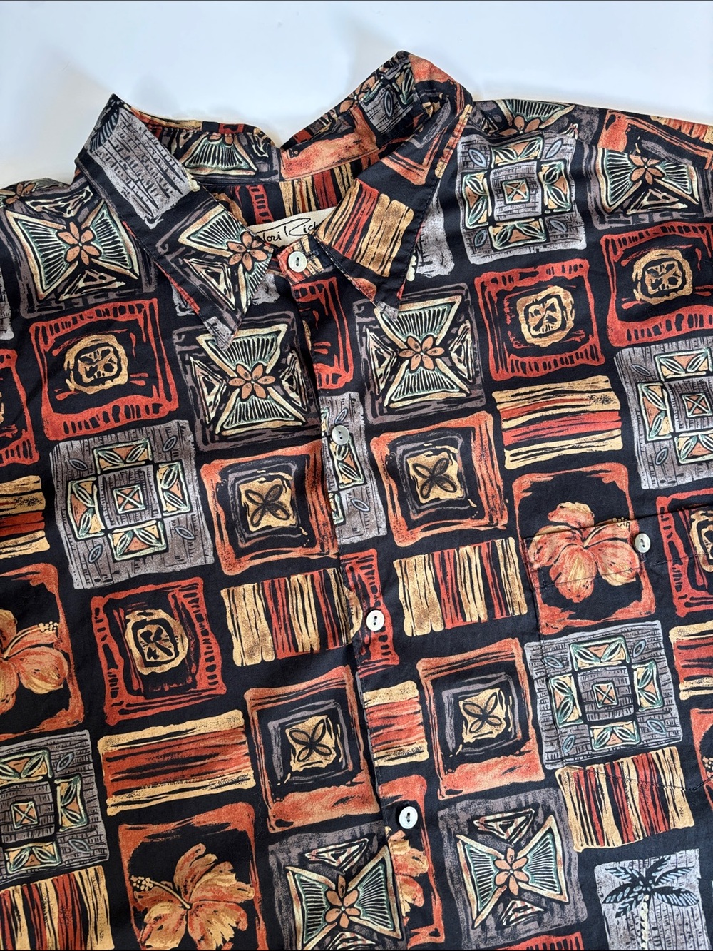 Tori Richard Hawaiian Tiki Aloha Shirt Button Cotton Lawn Travel Floral Men 4XLT